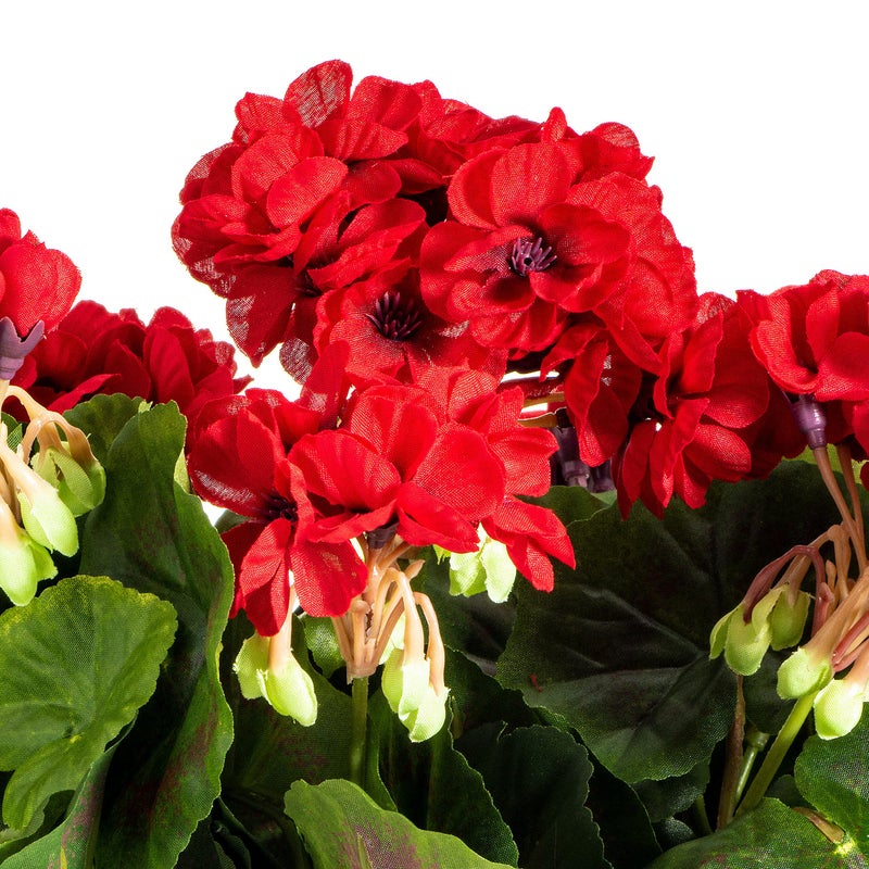 Vickerman Everyday 17.5" Artificial Red Geranium Bush - Premium Faux Floral Decor for Wedding or Everyday Arrangements - Maintenance Free Flowers - Reliable and Durable - Image 5